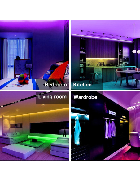 Tira LED RGB 6m DAYBETTER con control remoto 20 colores