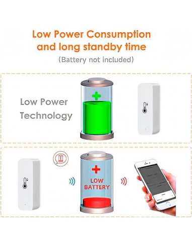 Sensor de Temperatura y Humedad IHSENO Zigbee 2 Unidades
