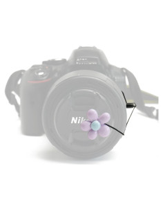 Protector de tapa de lente en forma de flor QBCL para Canon Nikon Sony