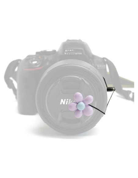 Protector de tapa de lente en forma de flor QBCL para Canon Nikon Sony