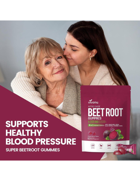 Suplemento de Energía VivoNu Super Beetroot 60 gomitas