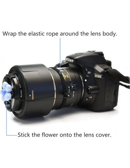 Protector de tapa de lente en forma de flor QBCL para Canon Nikon Sony
