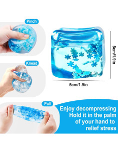 Cubo Antiestrés Rytopt Azul 4.8 cm Juguete Sensorial Compresión 2