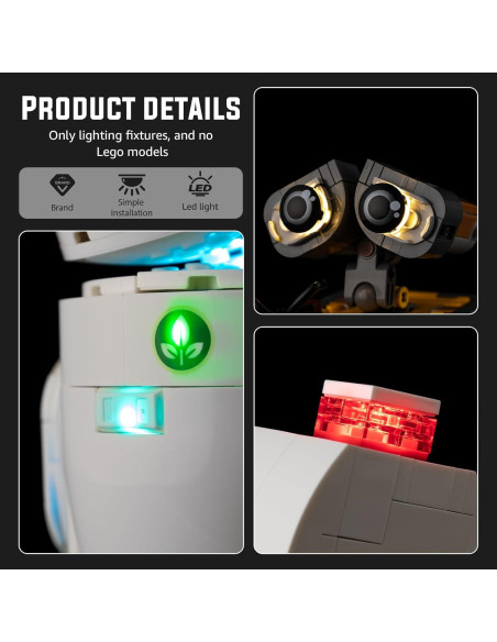 Kit de Luz LED Nitemode para Lego 43279 Wall-E y EVE