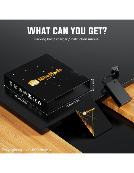 Kit de Luz LED Nitemode para Lego 43279 Wall-E y EVE