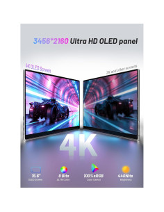 Monitor Portátil 15.6" 4K OLED Táctil USB-C HDMI Sibolan 2