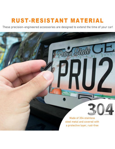 Kit de Tornillos Autoperforantes Ohleats para Placa de Matrícula 8 PCS