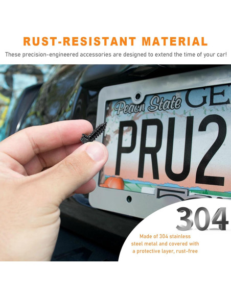 Kit de Tornillos Autoperforantes Ohleats para Placa de Matrícula 8 PCS