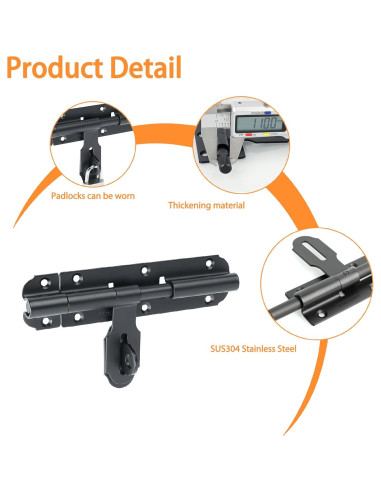 Pestillo de Puerta Alise MCX1000B-6C Acero Inoxidable 15.24 cm