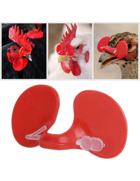 500 Gafas Anti-Picoteo para Pollos ChengyuWei 5x2.3cm
