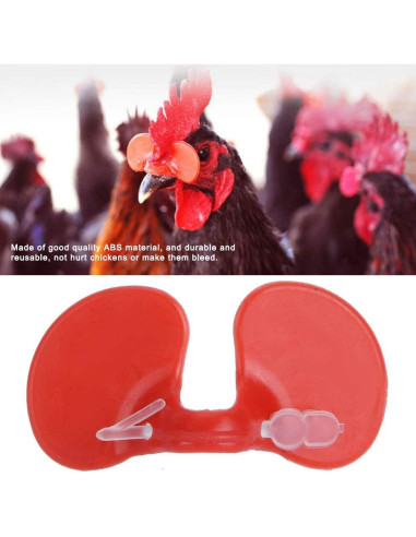 500 Gafas Anti-Picoteo para Pollos ChengyuWei 5x2.3cm