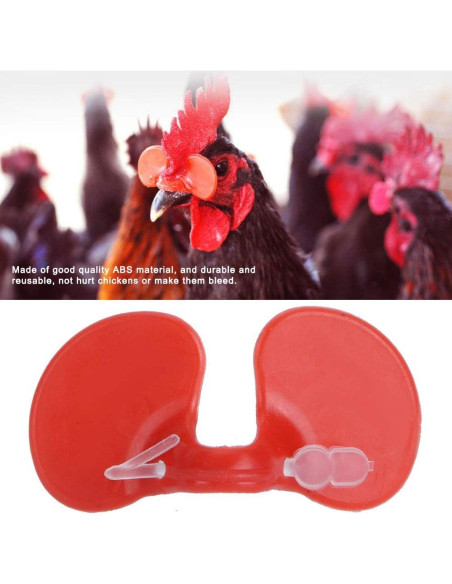 500 Gafas Anti-Picoteo para Pollos ChengyuWei 5x2.3cm