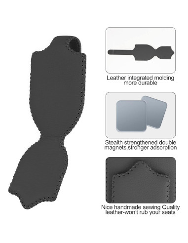 Soporte de Gafas de Sol AMVOYOA para Visera de Coche Negro