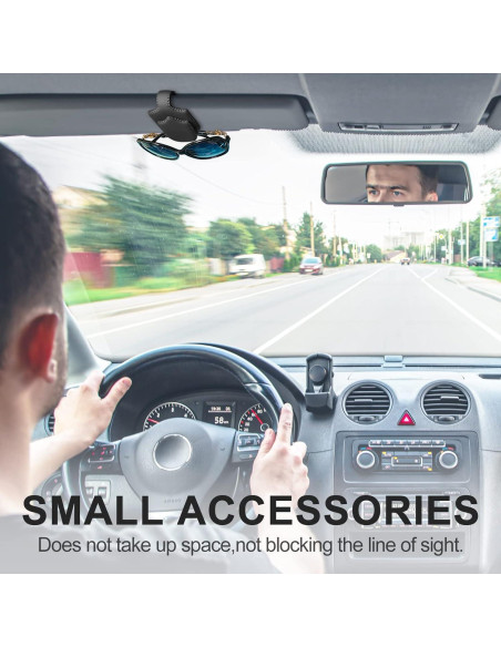 Soporte de Gafas de Sol AMVOYOA para Visera de Coche Negro