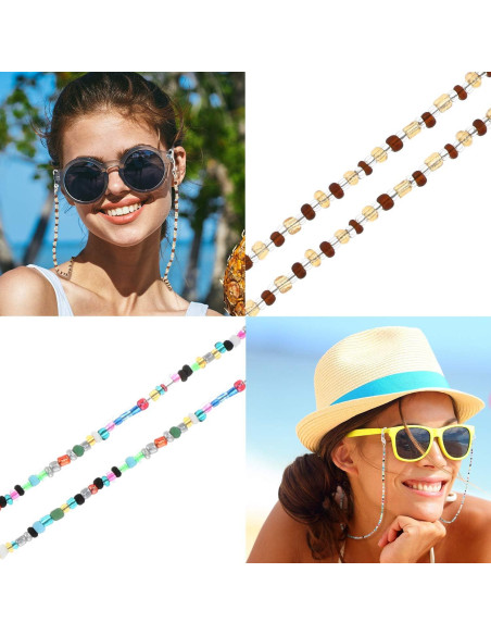 Cadenas de Gafas Elegantes Boao - 10 Piezas con Perlas y Ganchos