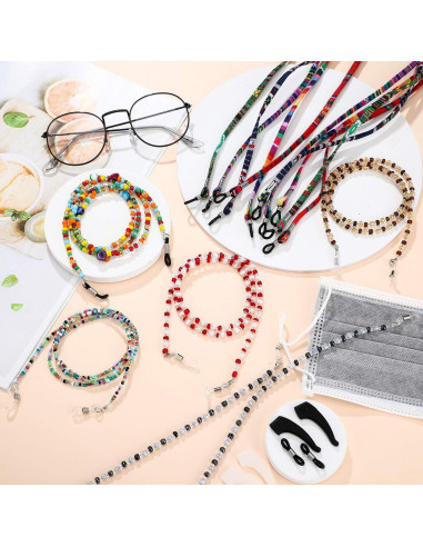Cadenas de Gafas Elegantes Boao - 10 Piezas con Perlas y Ganchos