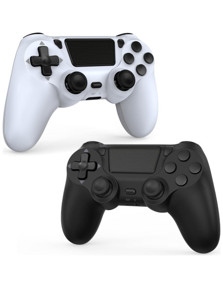 Controlador Inalámbrico Wuthur 2 Pack para PS4/Pro/Slim - Negro y Blanco