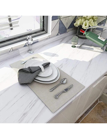 Papel Contacto Autoadhesivo Livelynine Mármol Blanco 40x200cm