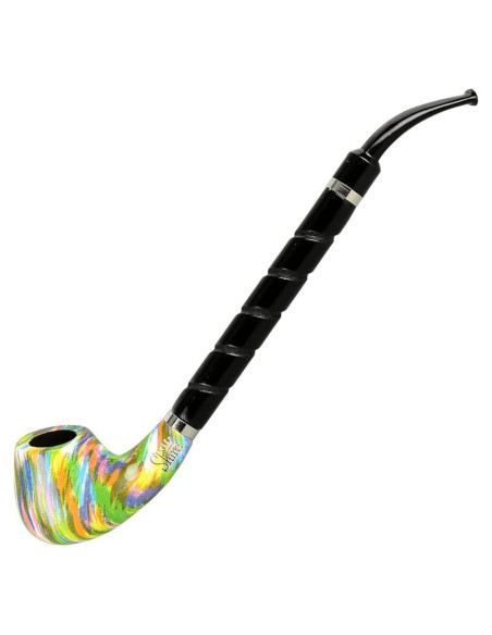 Pipa Shire Pulsar Brandy Curvada Arcoíris 25.4 cm