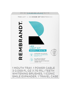 Kit de Blanqueamiento Dental Rembrandt LED, 3 Cepillos y Estuche