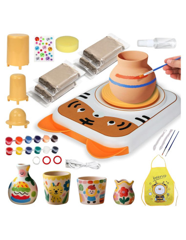 Torno de Alfarería Eléctrico YOOIU PW-001T para Niños 6+