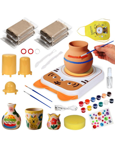Torno de Alfarería Eléctrico YOOIU PW-001T para Niños 6+
