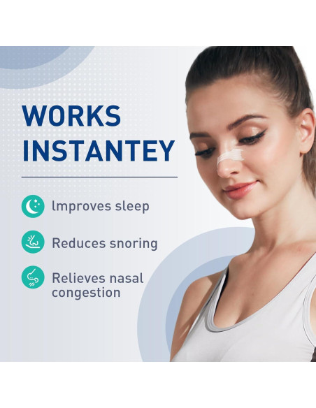 Tiras Nasales Hipoalergénicas xueyang - Alivio Congestión y Ronquidos - 44 Unidades