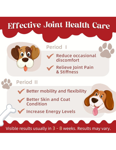 Suplemento Articular para Perros ZEBORA 270g - Glucosamina, Omega-3