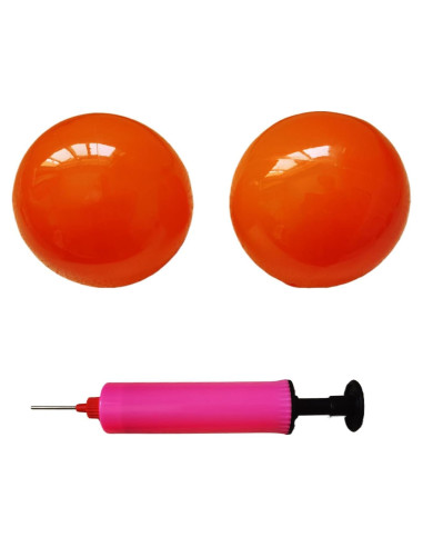 Bola de Masaje Suave CLQPY 10.16 cm Dureza Ajustable Naranja