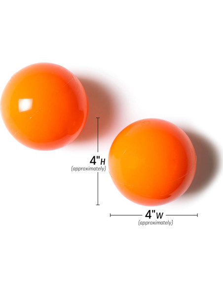 Bola de Masaje Suave CLQPY 10.16 cm Dureza Ajustable Naranja