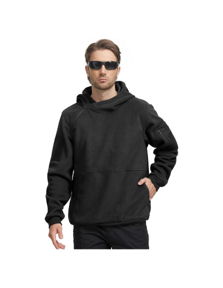 Sudadera Táctica de Invierno Free Soldier Forro Polar XL Negro