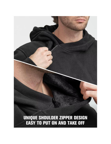 Sudadera Táctica de Invierno Free Soldier Forro Polar XL Negro