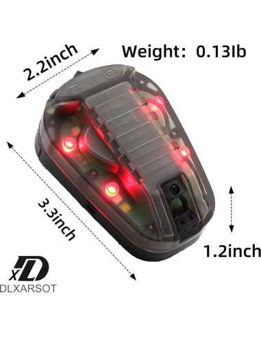 Luz de señal LED para casco táctico DLXARSOT roja