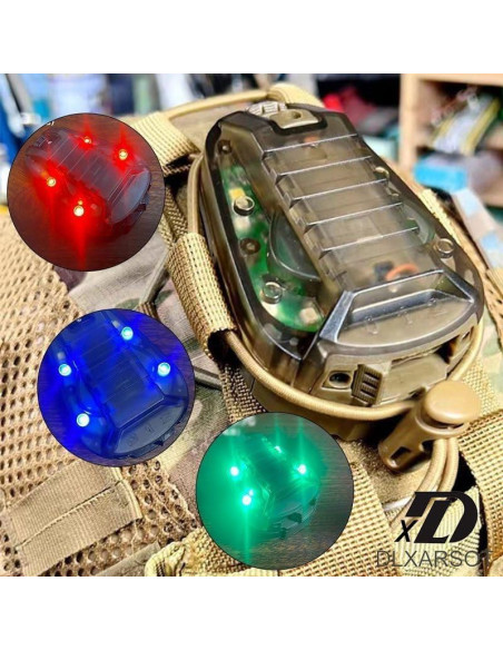 Luz de señal LED para casco táctico DLXARSOT roja