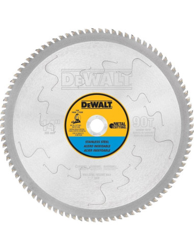 Hoja de Sierra DeWalt DW7749 35.56 cm 90 Dientes Acero Inoxidable