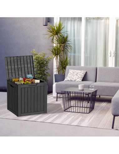 Caja de Almacenamiento Exterior Yardgrace 30 Galones Negra