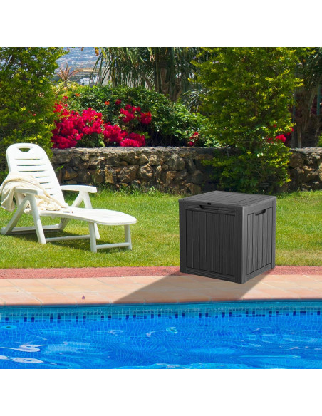 Caja de Almacenamiento Exterior Yardgrace 30 Galones Negra