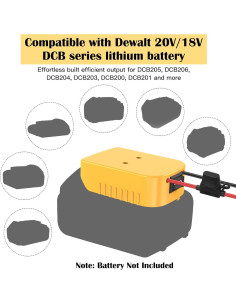 Adaptador de Batería Dewalt 20V TANHEYIN - Kit de Conversión 2 Pcs 2