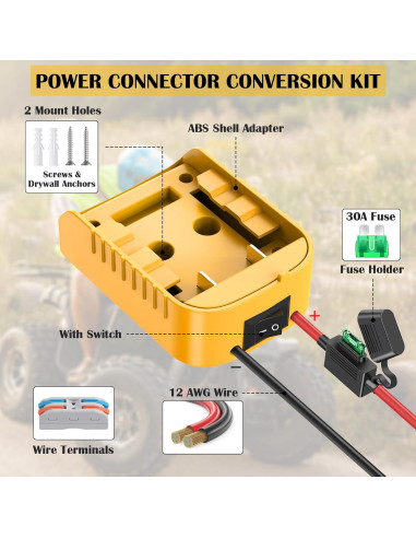 Adaptador de Batería Dewalt 20V TANHEYIN - Kit de Conversión 2 Pcs