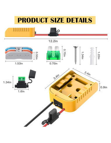 Adaptador de Batería Dewalt 20V TANHEYIN - Kit de Conversión 2 Pcs