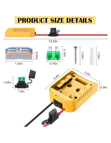 Adaptador de Batería Dewalt 20V TANHEYIN - Kit de Conversión 2 Pcs