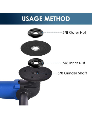 Kit de Accesorios para Amoladora Angular Gegraterwa 9 Piezas