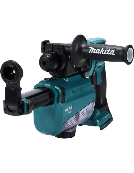 Martillo Rotativo Inalámbrico Makita XRH12ZW 18V con Extractor HEPA