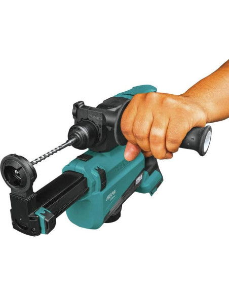 Martillo Rotativo Inalámbrico Makita XRH12ZW 18V con Extractor HEPA