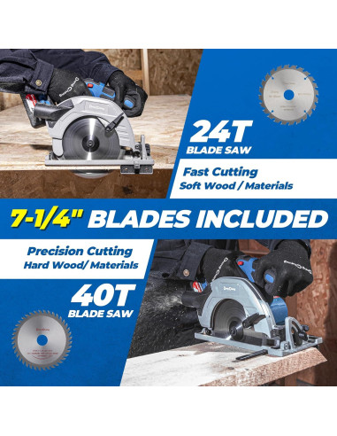 Sierra Circular Inalámbrica Dong Cheng 185mm 850W 5000RPM