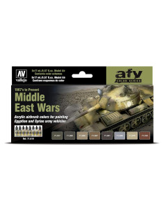 Set de Pintura Acrílica Vallejo 8 Botellas 17 ml Guerras Medio Oriente