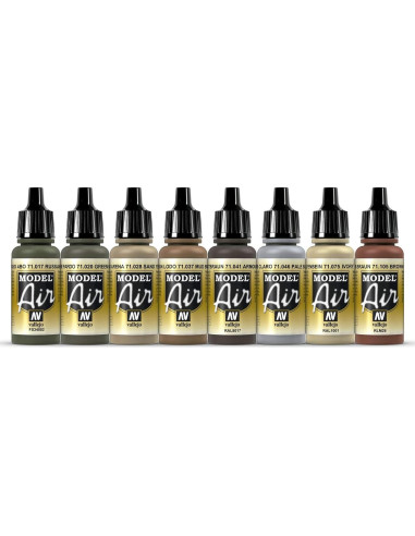 Set de Pintura Acrílica Vallejo 8 Botellas 17 ml Guerras Medio Oriente