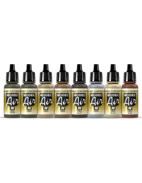 Set de Pintura Acrílica Vallejo 8 Botellas 17 ml Guerras Medio Oriente