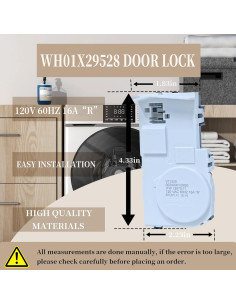 Cerradura de Puerta de Lavadora GE WH01X29528 Compatible 2