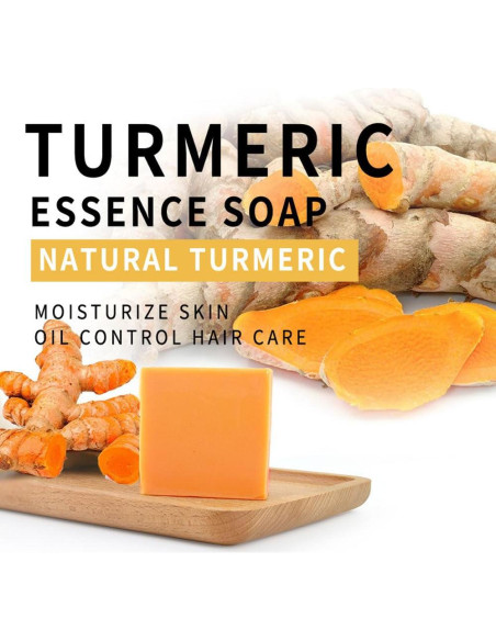 Jabón Natural de Miel y Cúrcuma Kojic - 2 Piezas